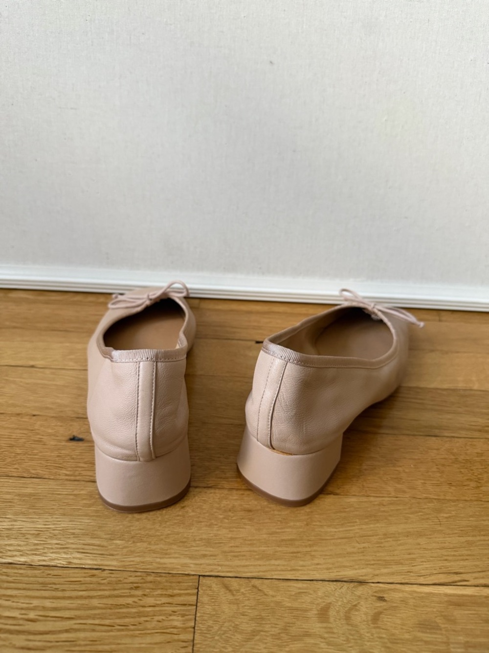 Margaux The ADA Women’s Ballet Pump Heels in Blush Beige with Bow - Picture 4 of 8